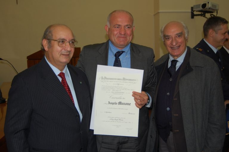 Angelo Musone cavaliere al merito della Repubblica