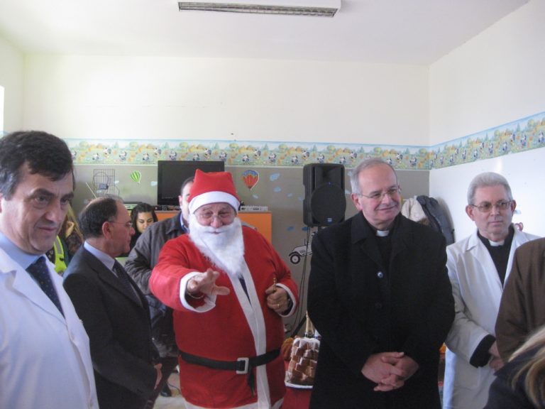 Festa in pediatria al Moscati, Ciaramella Babbo Natale