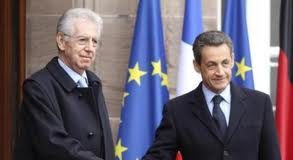 Monti e Sarkozy a braccetto per salvare l’euro