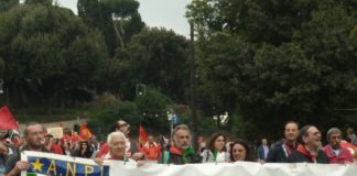 25 Aprile, corteo dell’Anpi a Roma