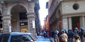 Monti a Bologna, centro militarizzato