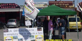 No inceneritore, gazebo dei 5 stelle