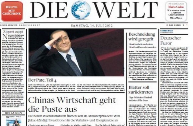 Berlusconi in campo, Die Welt: “il padrino 4”