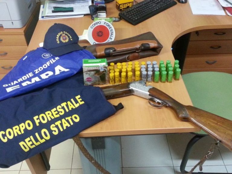 Porto abusivo fucile, denunciato cacciatore