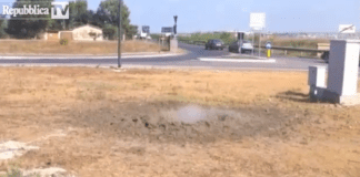 Geyser di 5 metri nei pressi di Fiumicino, rilievi dei pompieri