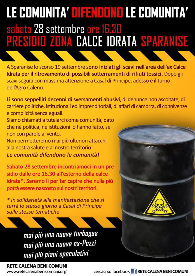 Rete Calena Beni Comuni: presidio alla cava della Calce Idrata