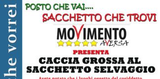 “Caccia grossa al sacchetto selvaggio”, iniziativa del M5S di Aversa