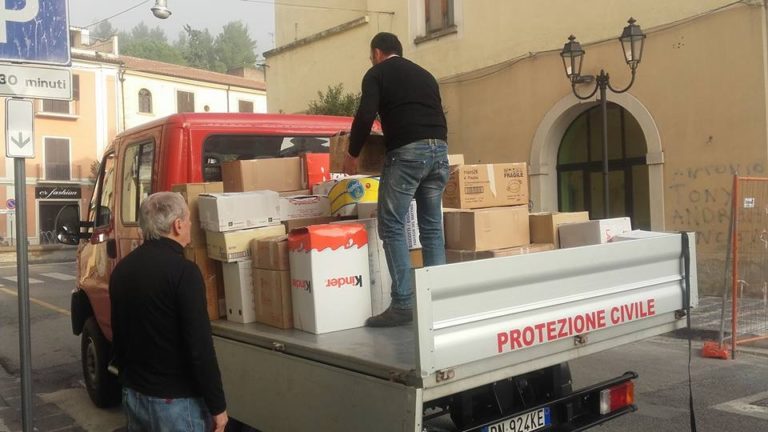 Piedimonte Matese: Protezione Civile consegna alla Caritas di Benevento il materiale donato