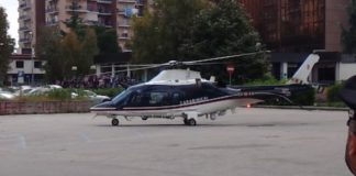 Aversa: atterra elicottero carabinieri in piazzale Gazza FOTO E VIDEO