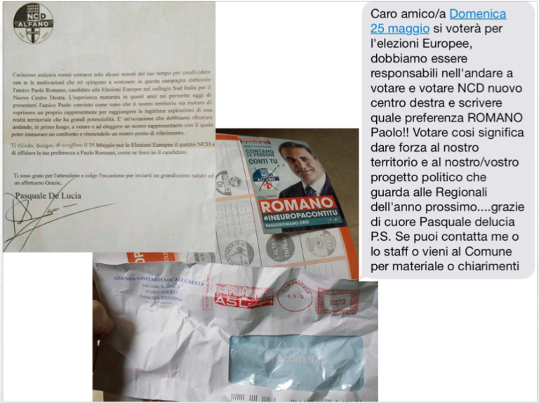 San Felice a Cancello: campagna elettorale con buste dell’Asl, bufera su De Lucia. Esposto in Procura