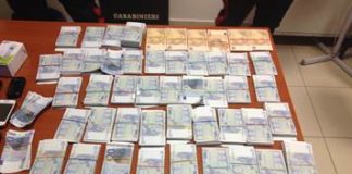 Marcianise: staffetta per smerciare 81mila euro falsi, sgominata banda. 3 arresti