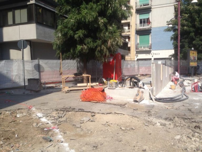 Caserta: proseguono i lavori di Largo Amico
