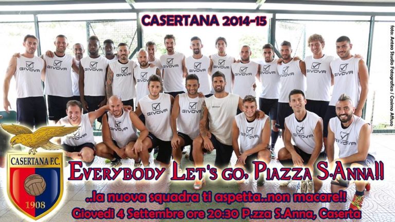 Casertana: presentazione a Piazza Sant’Anna