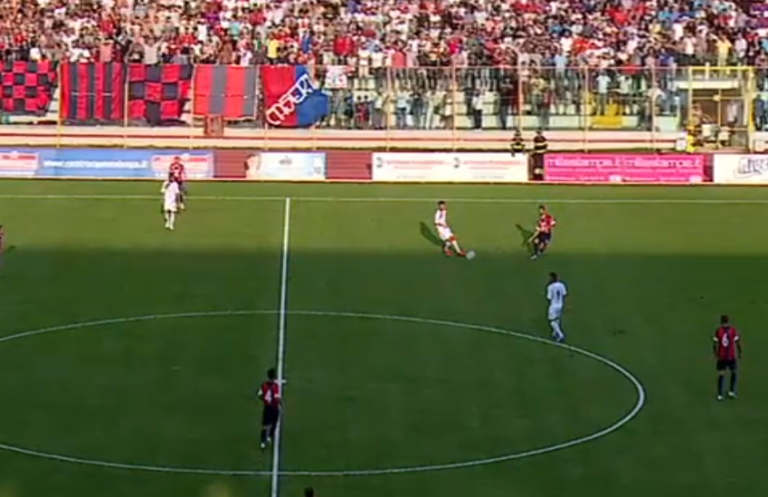 Casertana in vantaggio al 45′ contro la Normanna, falchetti sbagliano rigore