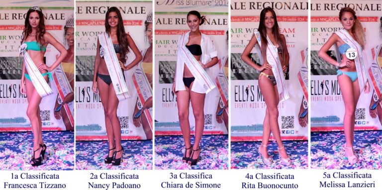 Miss Blumare, cinque le campane in finale