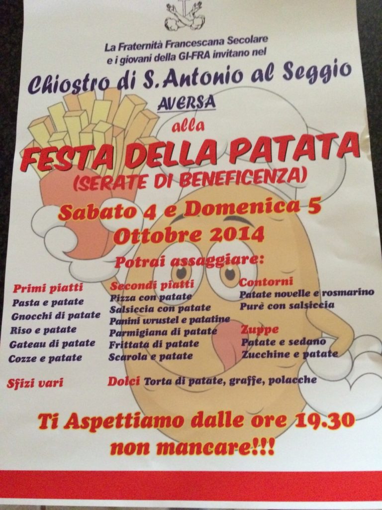 Aversa: Festa della Patata, evento di solidarietà a Sant’Antonio