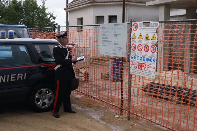 Sant’Angelo dei Lombardi: lavoro nero in tre cantieri, sanzioni per 8mila euro