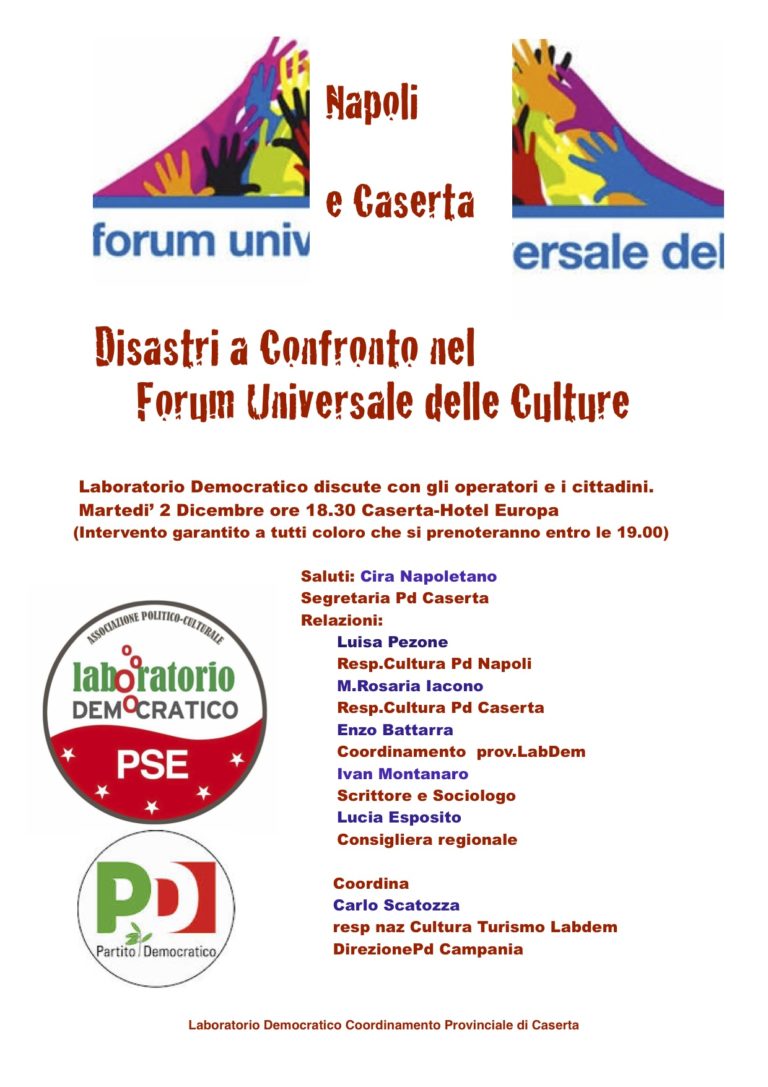 Forum Culture, per i LabDem un disastro: il 2 dicembre confronto pubblico