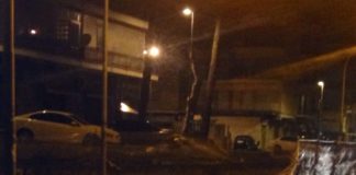 Aversa: vento abbatte protezione cantiere in via Di Jasi