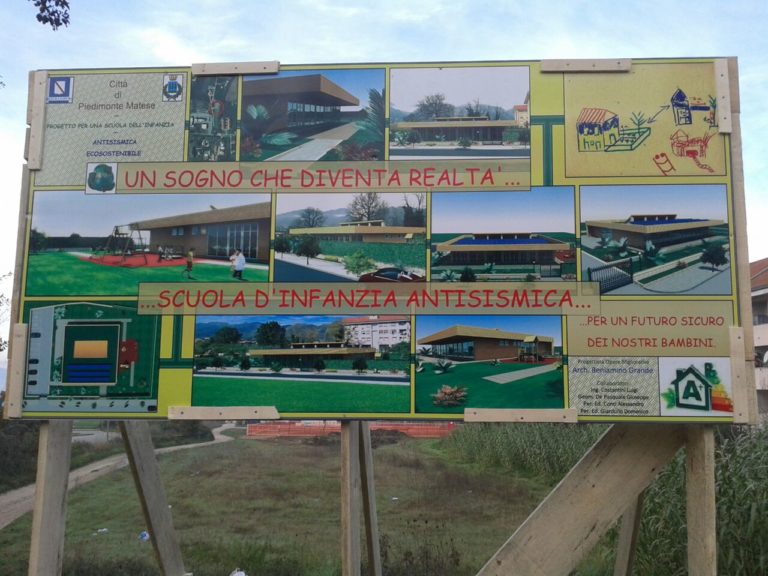 Piedimonte Matese: asilo antisismico ed ecosostenibile in via Aldo Moro, al via i lavori