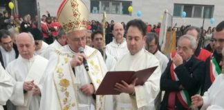 Villa Literno, posa della prima pietra della Chiesa “Nostra Signora di Lourdes”