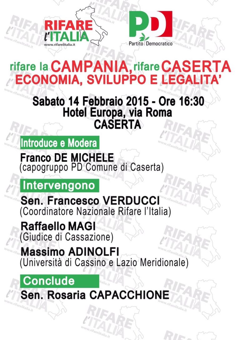 Caserta:economia, sviluppo e legalità convegno Pd, conclude Capacchione