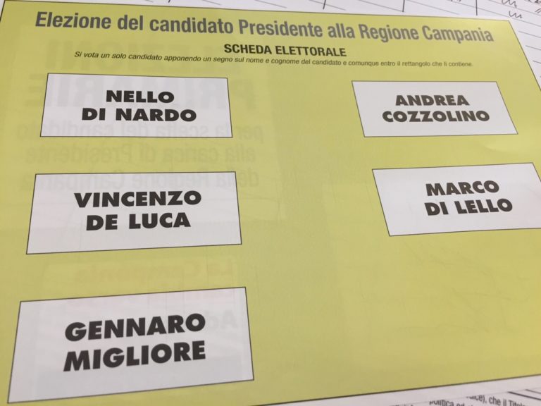Primarie centrosinistra, ufficializzati i risultati: De Luca vince con il 50,7% delle preferenze