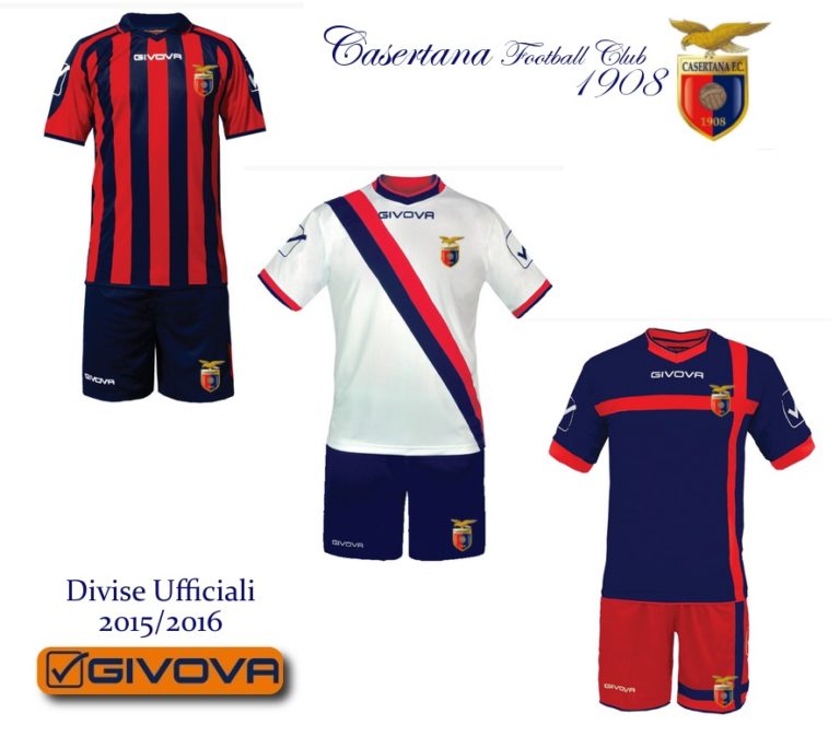 Casertana e Givova ancora insieme, ecco le nuove maglie