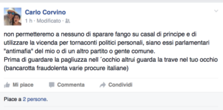 Casal di Principe, Corvino replica alla Capacchione: guardi la trave nel suo occhio invece che la pagliuzza in quello degli altri
