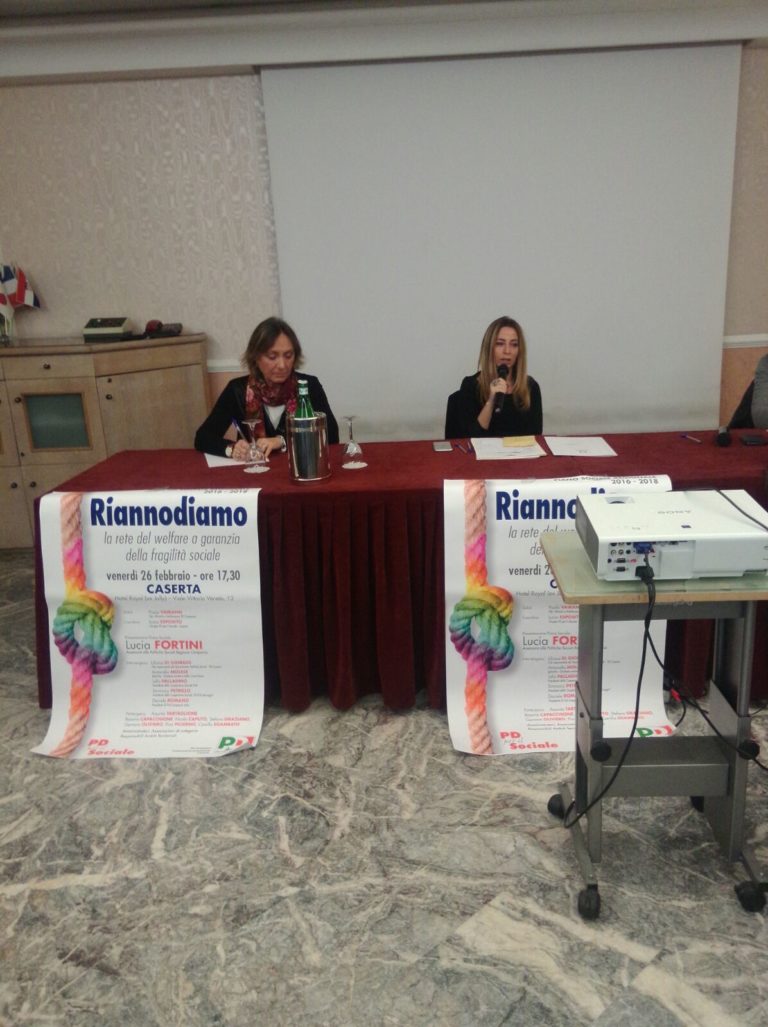 Caserta,  l’assessore Fortini presenta il piano sociale regionale: ricostruire puntando su partecipazione