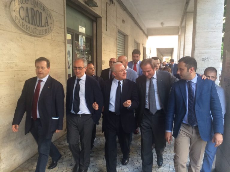 Il consigliere regionale Luigi Bosco con De Luca a Casagiove e Caserta