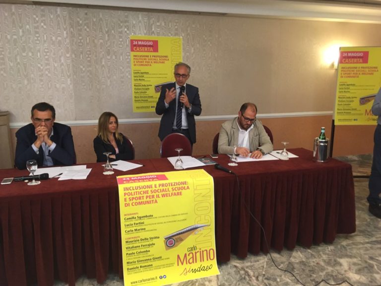 Caserta, l’assessore regionale Fortini con Marino: “Inclusione e protezione: politiche sociali, scuola e sport per il welfare di comunità”