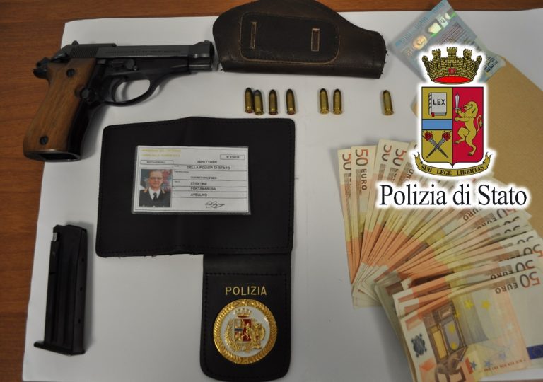 Castel Volturno: andava in giro armato e con falso tesserino da poliziotto, in manette