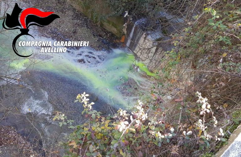 Atripalda, acque reflue smaltite nel fiume: scatta denuncia per due imprenditori