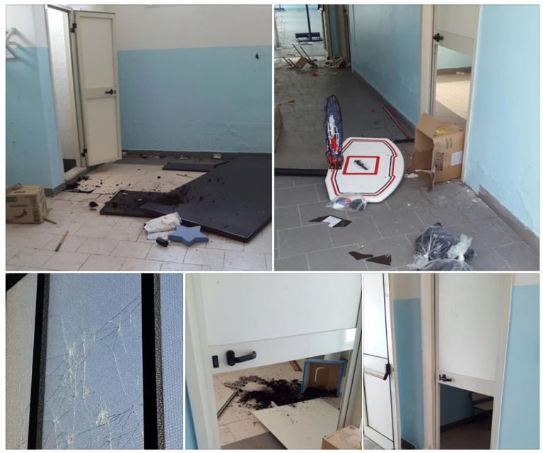 Teverola: vandalizzata la scuola di via Pecorario, Di Matteo: che tristezza