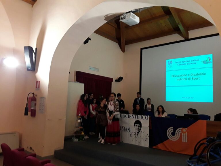 Aversa, successo per il convegno ’Educazione e Disabilità: nutrirsi di sport’’