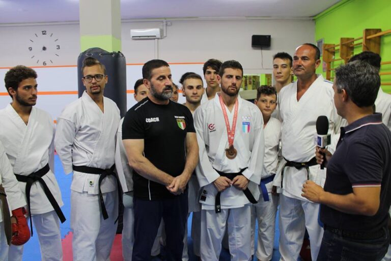 Olimpionico Giovanni Improta intervistato dai giornalisti di Rai Tre