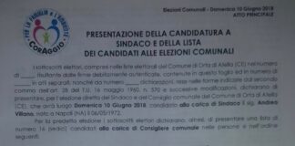 Elezioni comunali Orta di Atella, i candidati ufficiali della lista “Coraggio” a sostegno di Villano