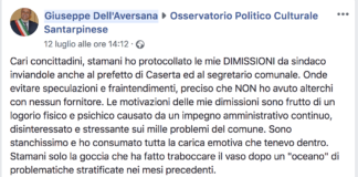 Signor sindaco Giuseppe Dell’Aversana ha perso lo “scuorno”, basta pipponi moralistici: è ridicolo, risolva i problemi di Sant’Arpino
