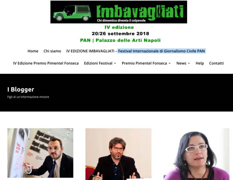 Il direttore di Campania Notizie Mario De Michele ospite di “Imbavagliati Festival Internazionale di Giornalismo Civile”, si terrà al Palazzo delle Arti di Napoli dal 20 al 26 settembre