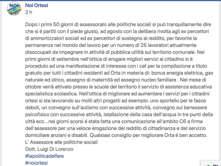 Documento di Noi Ortesi: “Siamo partiti con il piede giusto per le Politiche sociali”. Cosa? Riapriamo subito i manicomi