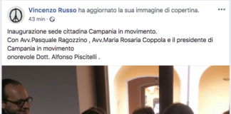 IL VIDEO VERITÀ Orta di Atella, inaugurata la sede di Campania in Movimento: presente il consigliere regionale Piscitelli. Il coordinatore è Russo, aderisce al gruppo politico Ragozzino che non mente mai