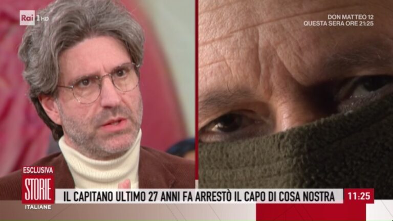 VIDEO Clamoroso: il Tar conferma la revoca della scorta al capitano Ultimo. Il direttore di Campania Notizie a Storie Italiane: “Mi sento un usurpatore”