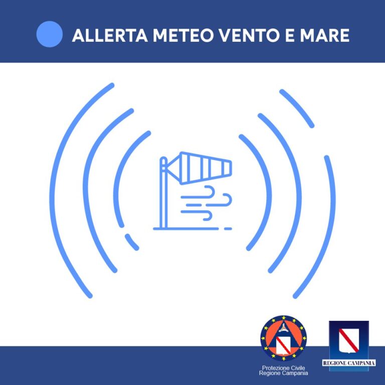 Meteo in Campania, allerta di 24 ore per vento forte e neve su tutto il territorio regionale a partire dalle 14 di oggi