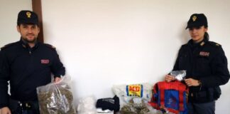 La polizia gli intima di fermarsi ma lui scappa e investe un agente: arrestato 27enne di Teverola. In casa aveva quasi due chili di marijuana