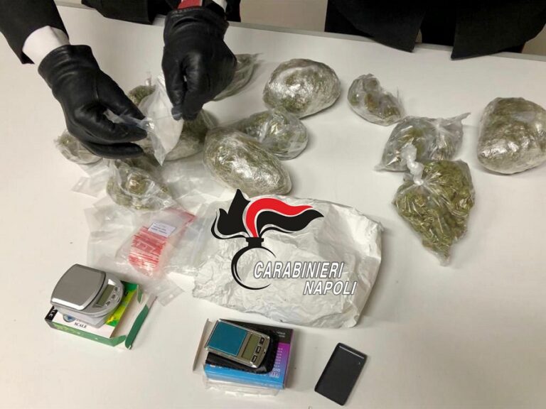 Napoli, 850 grammi di marijuana nascosti in casa: ai domiciliari 52enne per detenzione e spaccio di stupefacenti