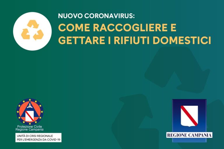 Coronavirus in Campania, cambia lo smaltimento dei rifiuti domestici: per i positivi al Covid-19 sarà sospesa la raccolta differenziata