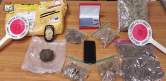 Spaccio di droga ‘per corrispondenza’ nel Napoletano, hashish e marijuana spediti direttamente a casa: sequestrati oltre 2 chili di stupefacente in 90 plichi postali