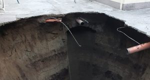 Ospedale del mare: rimossi i sigilli alla voragine per consentire di effettuare i lavori