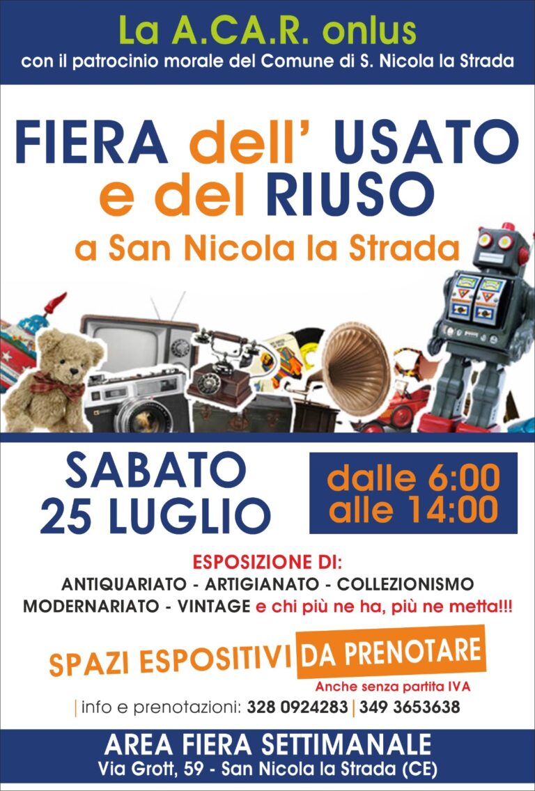 A San Nicola primo appuntamento con la Fiera del baratto e dell’usato